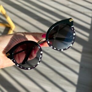 Dolce & Gabbana Stylish Black Polka Dot Sunglasses